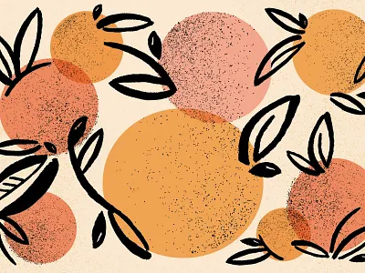 Cuties citrus fruit grit handdrawn