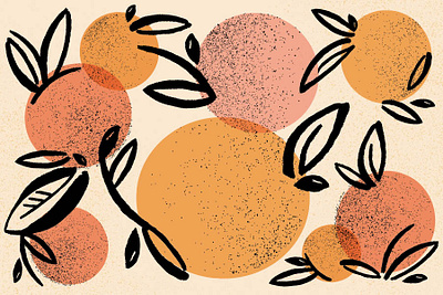 Cuties citrus fruit grit handdrawn