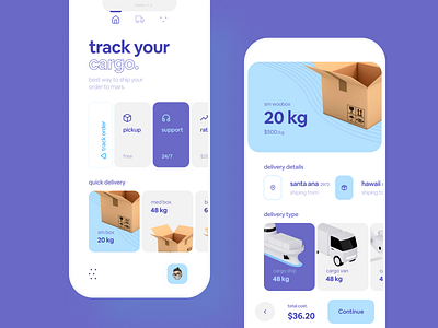 🚚 Cargo delivery app animation app cargo cargo app cargo delivery claw clawinteractive delivery app design home delivery illustration inspiration mobile app motion graphics transportation ui ux wahab wstyle