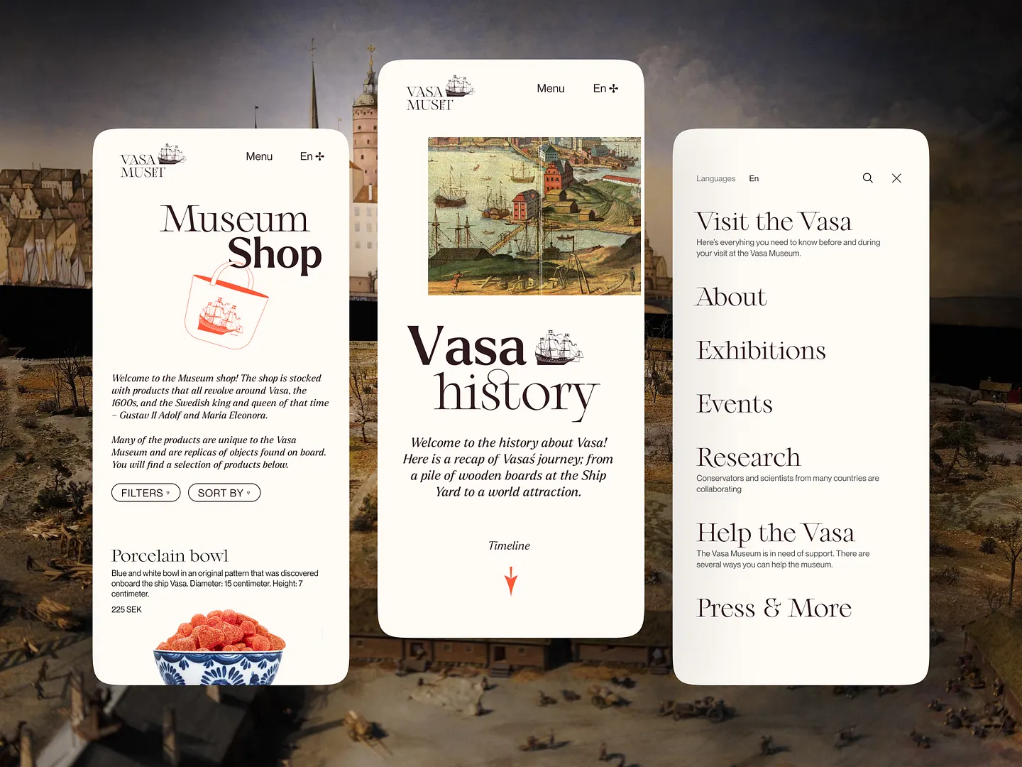 Innovative Museum Website Design: Vasa Museum Mobile Concept