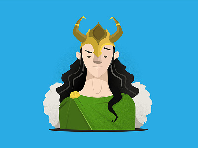 Loki god gods illustration ilustracion nordic vector