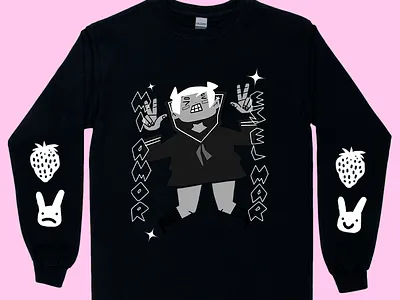 Long Sleeve character clothing brand illustration long sleeve procreate sleeve tshirt