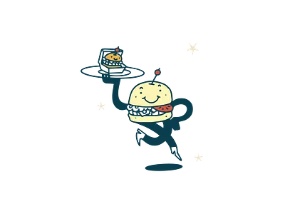 Happy Burguer branding character design illustration procreate