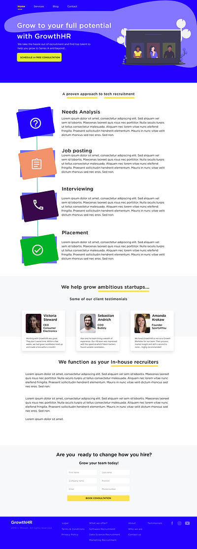 Landing Page for HR Agency agency landing page landing page landing page ui