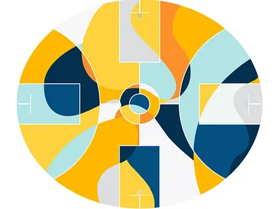 B ball Court basketball basketball court flat illustration vector