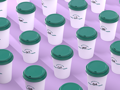 Bench Cups 3d 3d art cgi coffee coffee cup coffee shop design illustration render