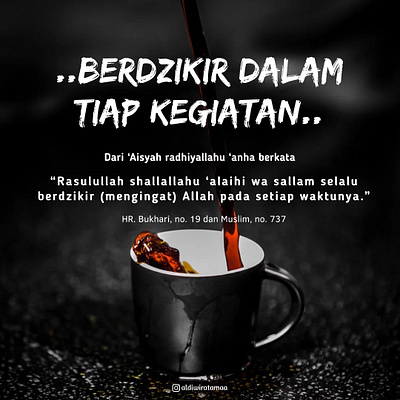Dhikr in every activity design feeds instagram instagram post poster