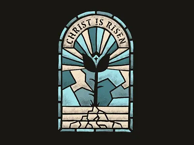 Stained Glass christian church church design design easter flower grain procreate stained glass texture