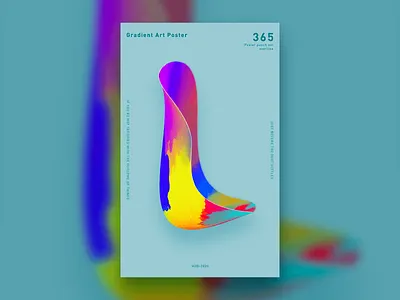 Gradient Art Poster 平面 彩色 排版 海报 渐变