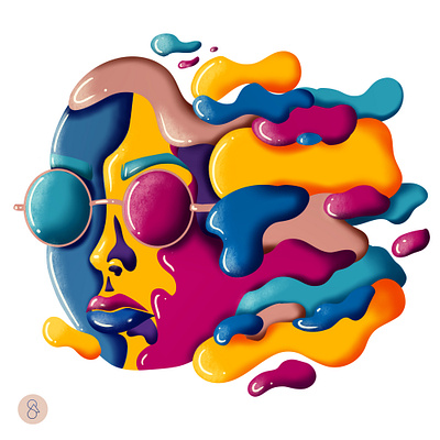 Face illustration color colorful face illustration illustrations ilustracion ilustration procreate