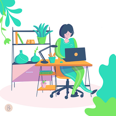 Office illustration color illustration ilustración ilustração office procreate