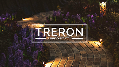 Treron Landscapes brand brand design branding garden gardening graphic design landscape landscaping logo logo design