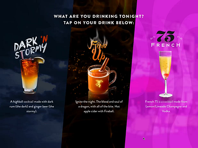 Interactive Screen App For Drink Voting interactive screen app ui ux web app web app design