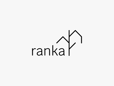 Ranka 2 clean house icon interior lineart logo minimal modern nature simple tree