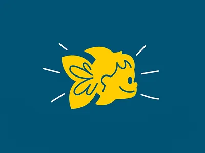 Early Swimming Center blue brand branding center children design early fish girl identity illustration logo logotype shine swim swimming yellow