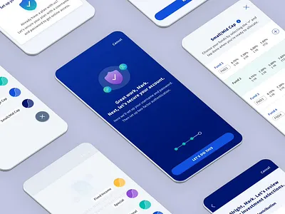 Enrollment experience allocation android digital illustration enrollment finance fintech ios mobile product design ux