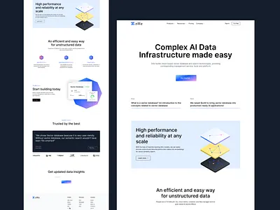 Zilliz home page homepage ui website