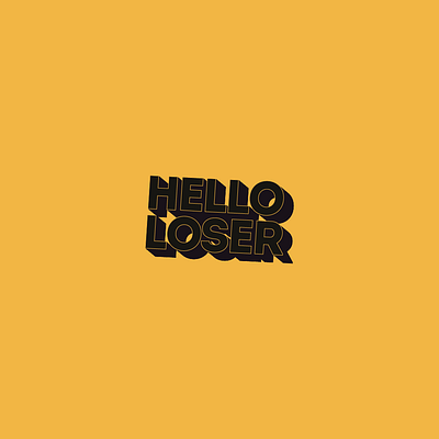 HELLO LOSER art design icon illustration illustrator lettering logo minimal typography vector