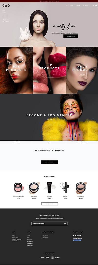 CAO cosmatic beauty product branding cosmetic creative design lifestyle brand mobile app uidesign ux design webdesign