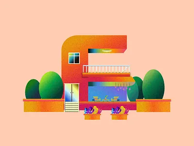 现代化颗粒质感House_illustration design illustration illustrations logo typography web 插画