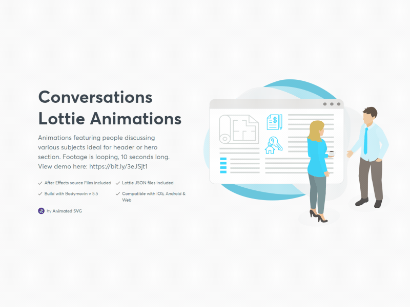 Real estate agent animation - Lottie animated animation blob chat discussion floorplan house lottie lottiefiles people real estate agency talking