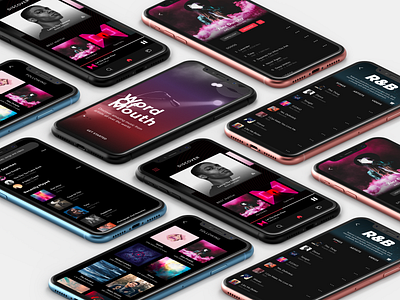 Music Streaming App adobe xd design home screen list mobile mobile app music stream ui design ui ux ux design videos wireframing