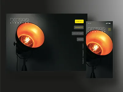 Decoro Lighting Home Screen clean landingpage minimalist simple ui ui design uiuxdesign web web design websitedesign websitedesigner