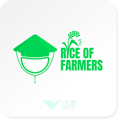 Rice of Farmers design farmer flat logo vector