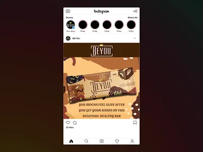 Beyou - Insta post - mocha brand identity branding design illustration packaging design vector