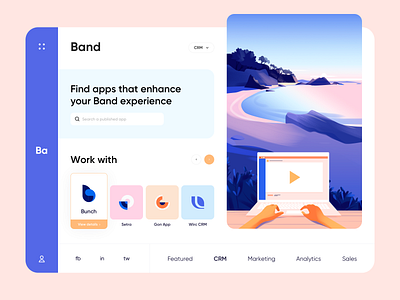 Web app - Band app clean colors gradient illustration minimal ui ux web web app web app design website