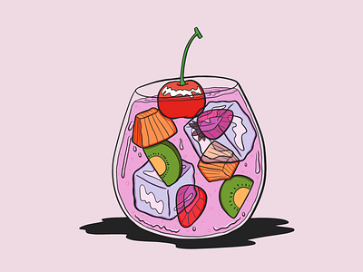 Saccharine Summer Drink beverage cocktail illustration pinky procreate summer summertime