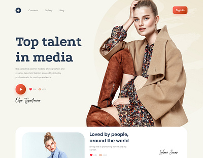 Fashion Web Header 2020 trends design flat header design headers minimal ui userinterface web web design website website design