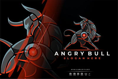 Mecha Robotic Angry Bull Logo Design 3d angry animal animal art animal illustration animation branding bull cyber design futuristic graphic design illustration logo motion graphics raging robotic ui