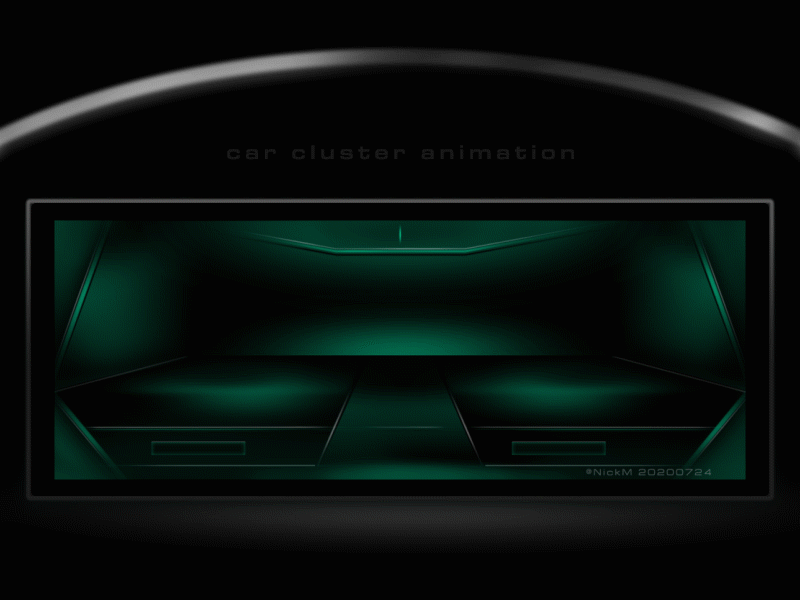 Daily UI 20200724 car car cluster car cluster animation car dashboard design hmi ui ux