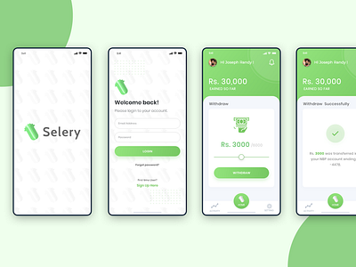 App design app app design branding cash design employee employment illustration login mobile mockup salery splash ui ux