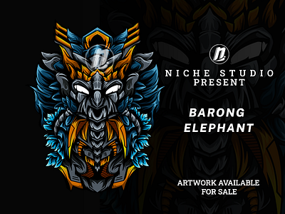 Barong Elephant animal art animals apparel design apparel graphics branding elephant geometric head illustration popart t shirt t shirtdesign vector