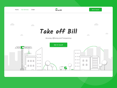 Take off Bill bills building construction desktop illustraion landing logo logotype ui ux ux ui webdesign website