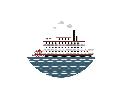 Steamboat Willy boat illustration illustrator st. louis steamboat vector vectorart