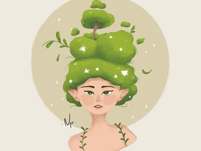 tree woman colordrawing digitalart digitalartist digitalartoftheday drawingart drawthisinyourstyle illustration photoshop