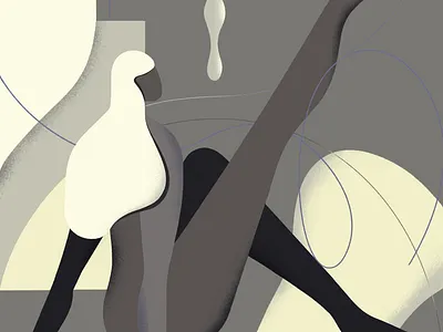 Slowdown Art Comp – 2 abstract body curve female green illustration line minimalism natural organic pastel portrait procreate shape wave woman