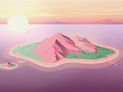 Island animation design illustration island islands