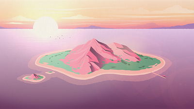 Island animation design illustration island islands