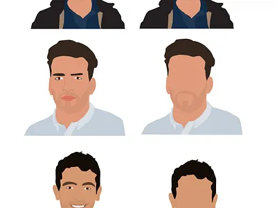 Clip Art animation art flat icon illustration illustrator portrait vector web website