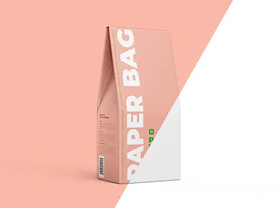 Paper Bag Mockup. Half Side view branding branding design coffee packaging cookie packaging design inspiration mockup mockup psd nuts packaging mockup psd snack tea packaging