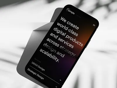 simple studio / landing agency branding design design studio iphone landing mobile mockup phone products simple strategy studio ui web website