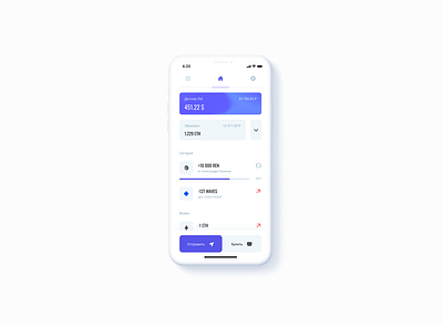 Crypto Wallet bitcoin bitcoin wallet crypto wallet cryptocurrency mobile ui navbar navigation bar tabbar transaction ui