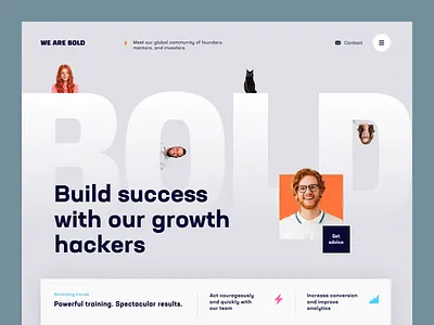 We Are Bold Website business community founders interface network service startup ui ux web website