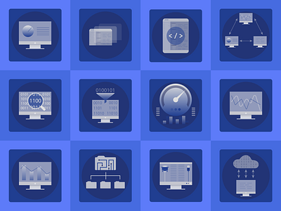 Icon Set Blue color blue color design element emblem flat icon icons set vector web design webdesign