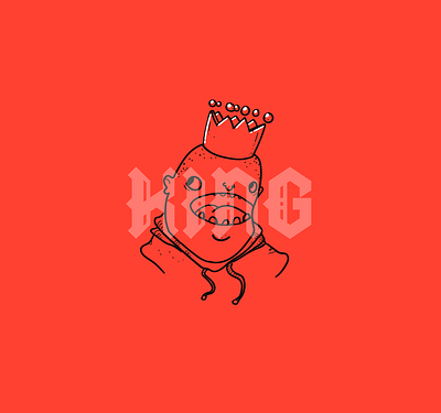 Yung King art character crown design drawing illustration illustrator portrait vector