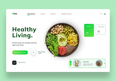 Restaurant design landing page. animation design clean design design flat landingpage minimal simple design typography uiux user experience userinterface vector web webdevelopment website